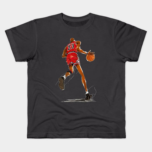 MJ- THE GOAT !!! Kids T-Shirt by Buff Geeks Art